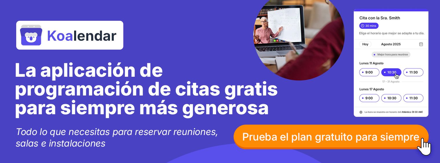 Koalendar gratis para siempre para colegios y gestión de horarios