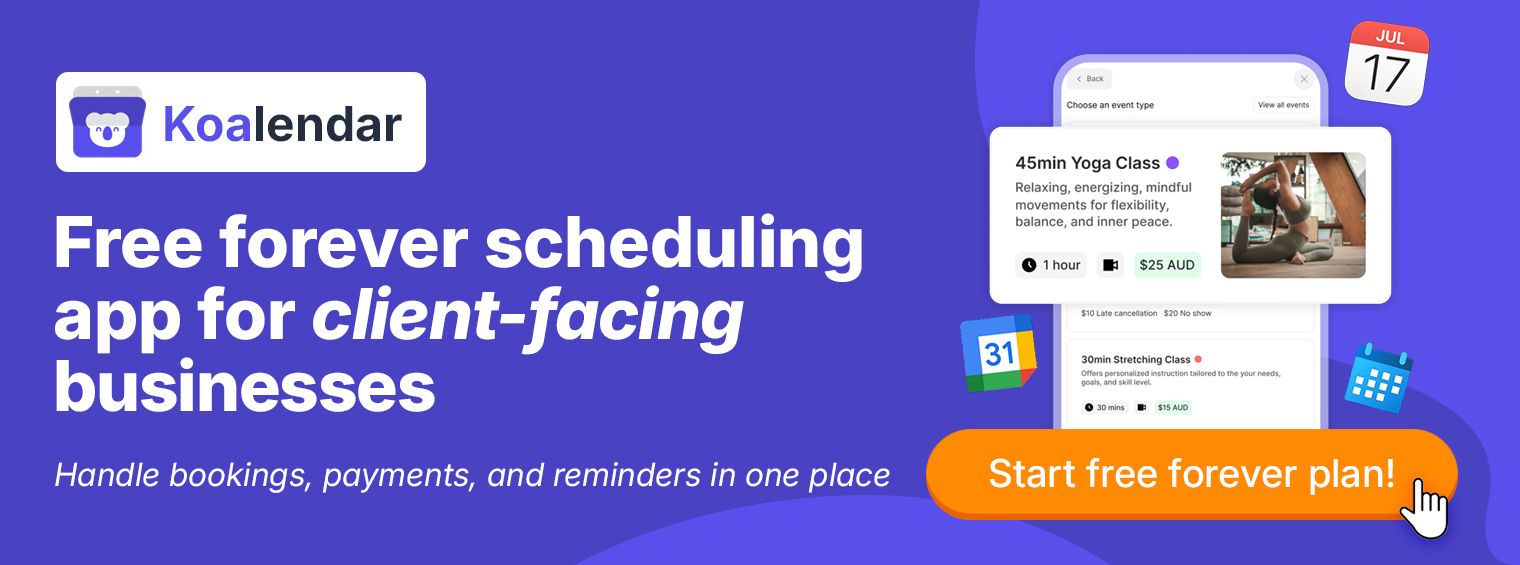 Koalendar best dance studio software