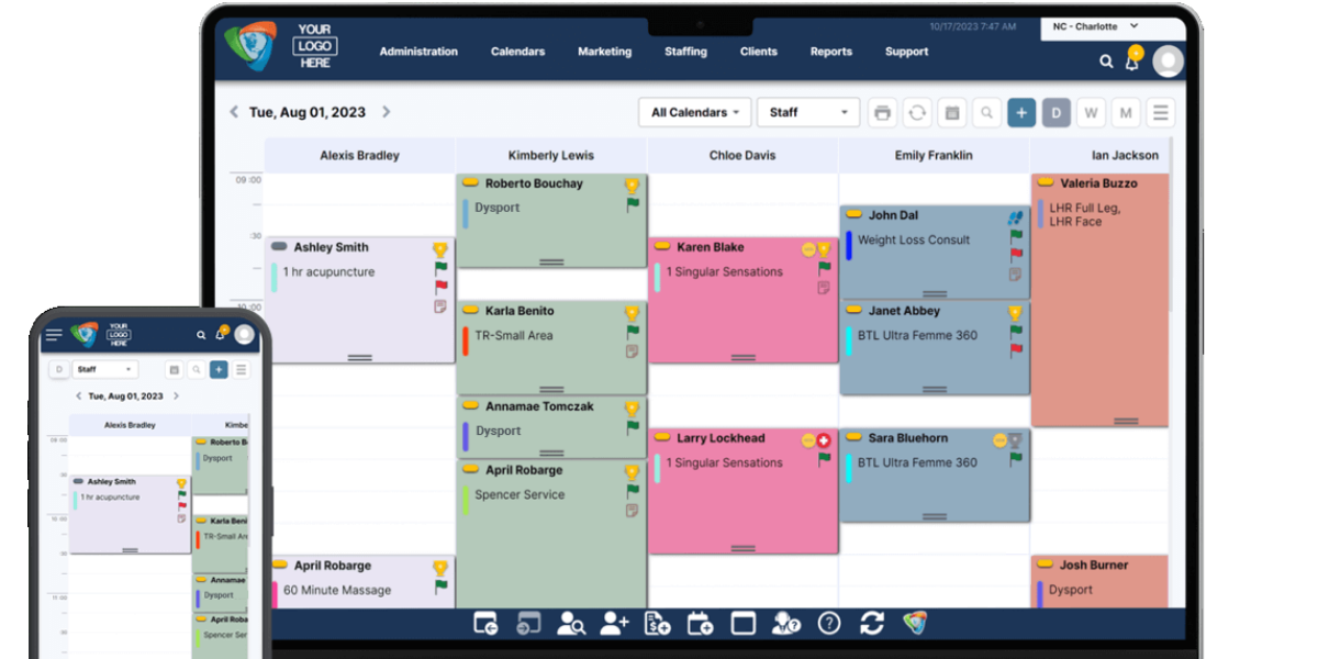 aestheticspro spa booking software