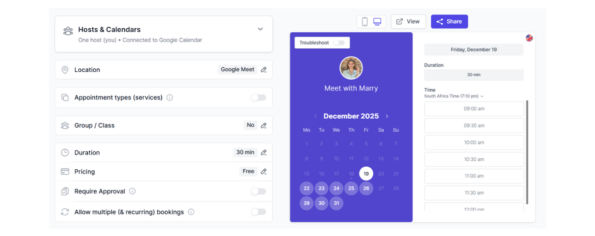 Koalendar connect with google meet
