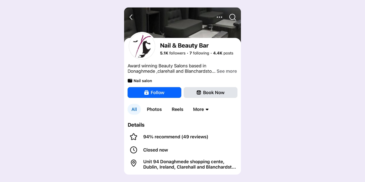 how to set up book now button Facebook