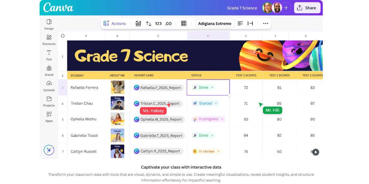 Herramienta gratuita de Canva AI para profesores