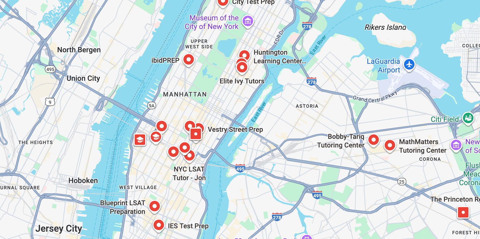 Academias de preparación para el SAT en Nueva York