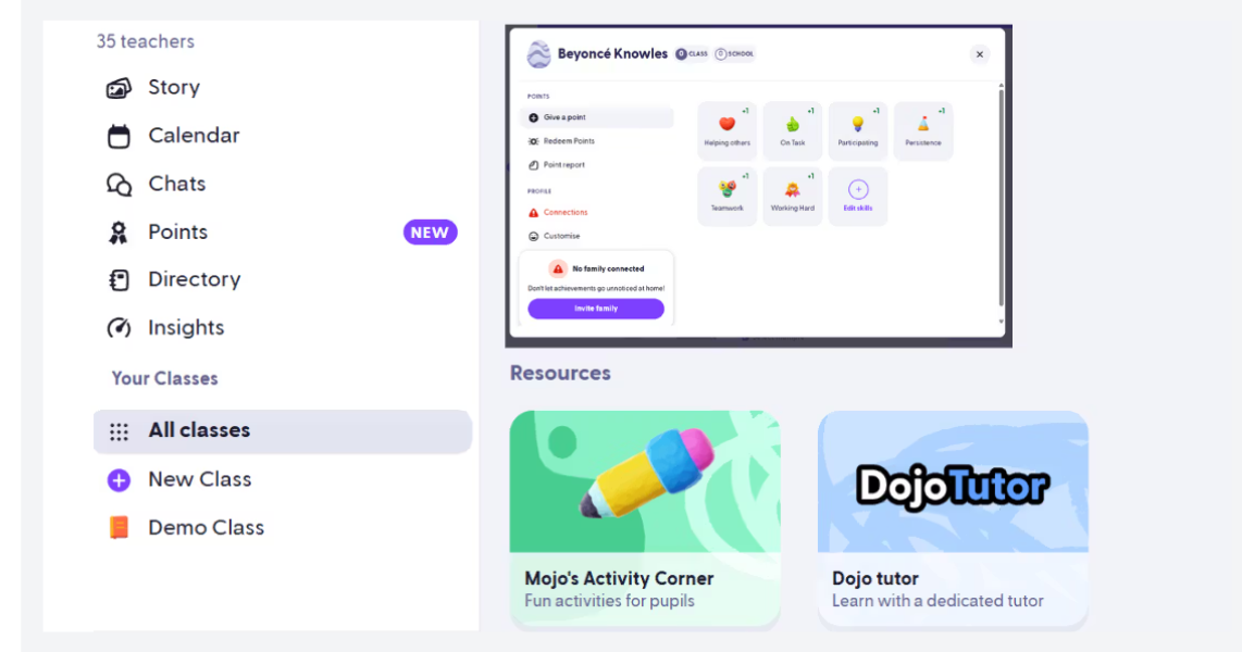 ClassDojo AI tool for school- parent collaboration