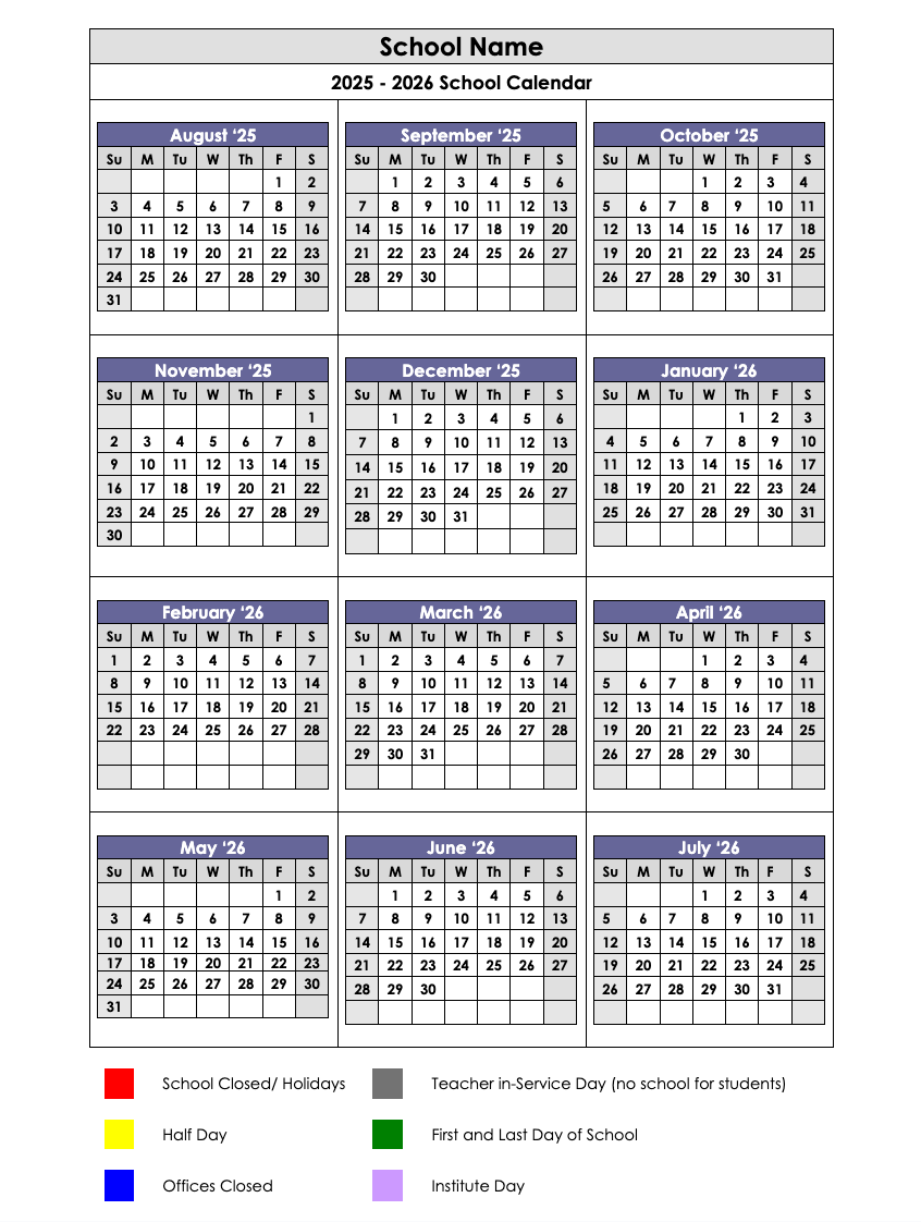 google docs used a school schedule maker
