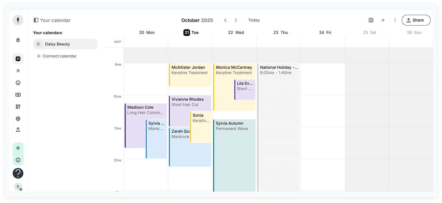 screenshot setmore online booking system