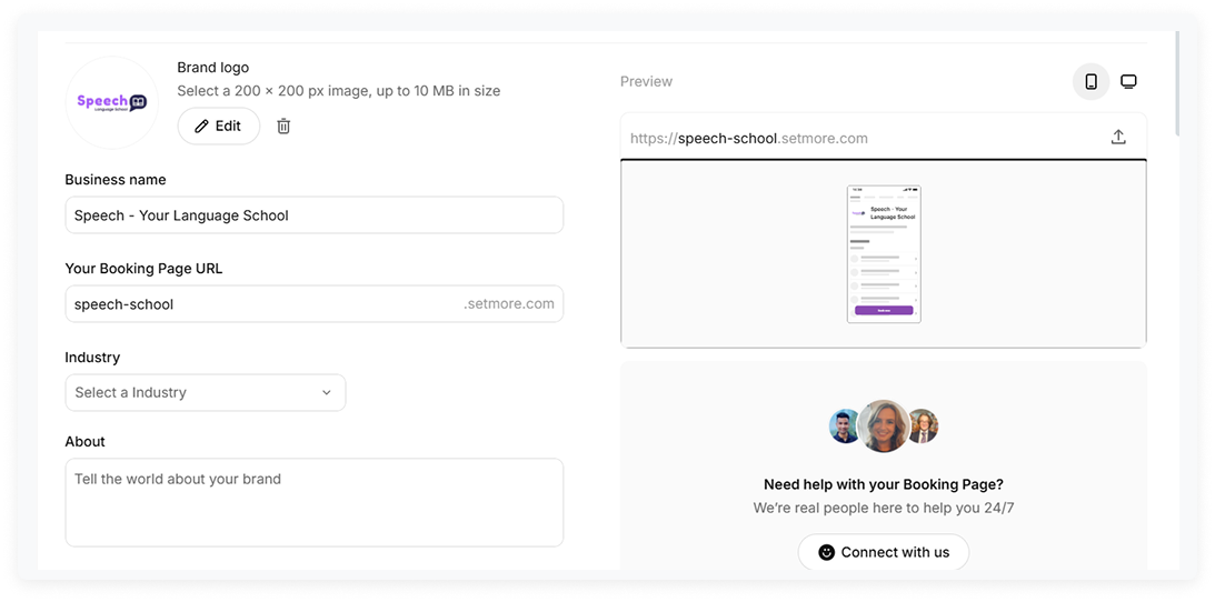 Setmore profile interface Acuity Scheduling alternative