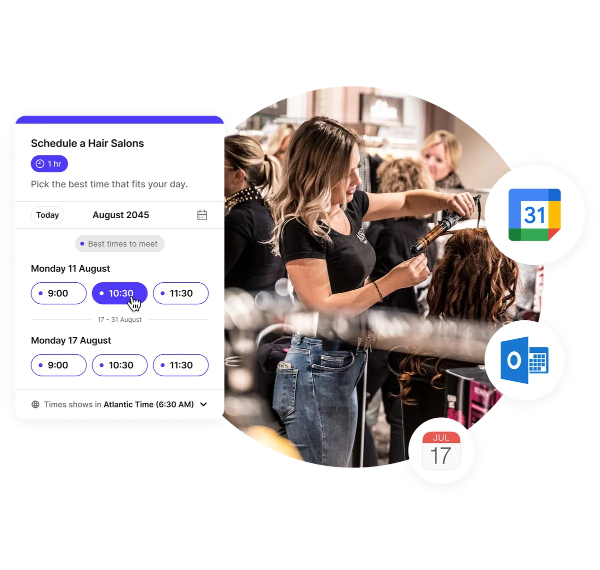 salon chair scheduling app