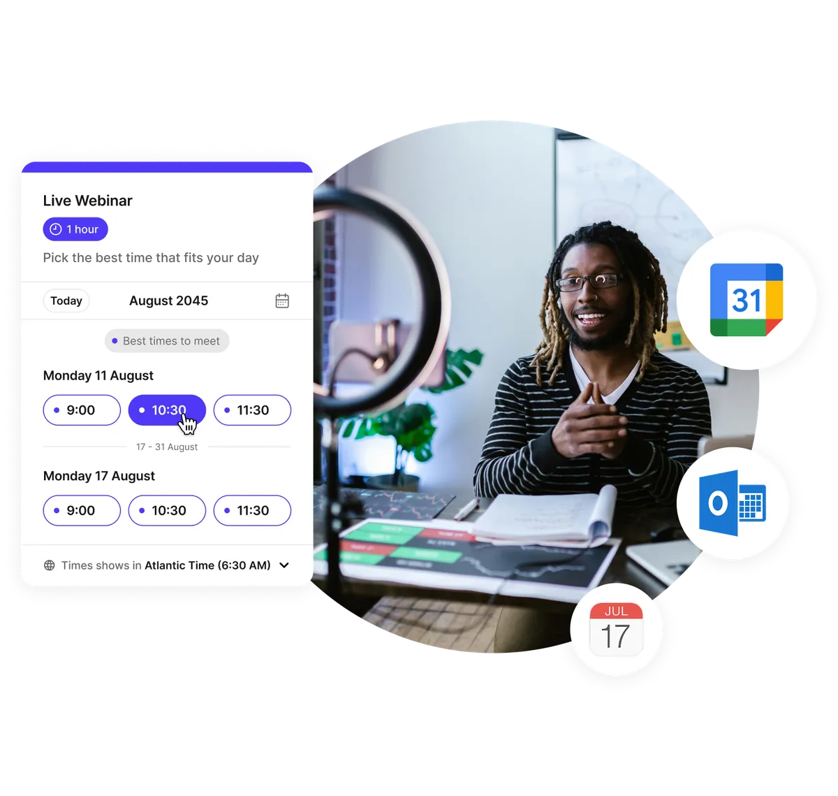 Inscription logiciel webinaire en ligne