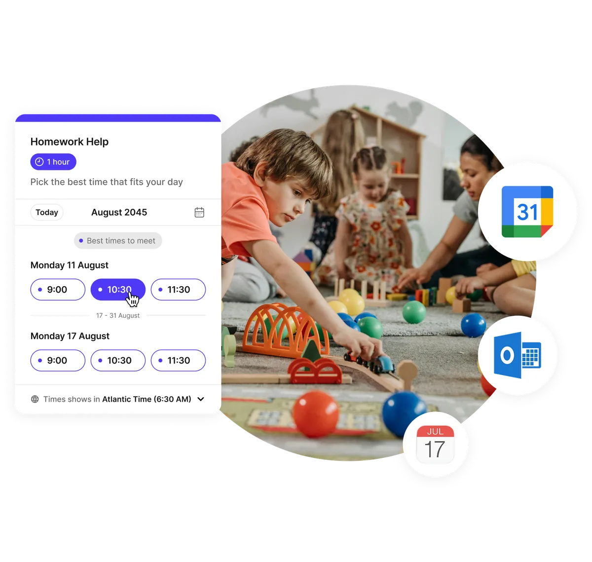 parent booking childcare session online