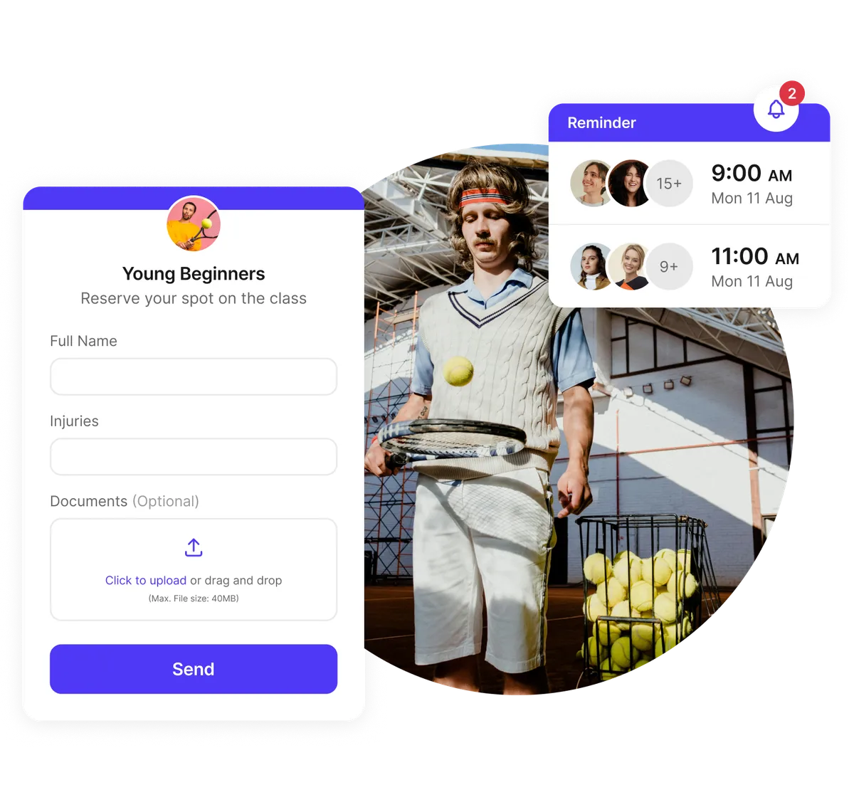 software de reserva de lecciones de tenis