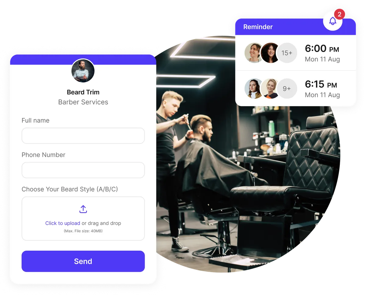 Client intake form for barbers