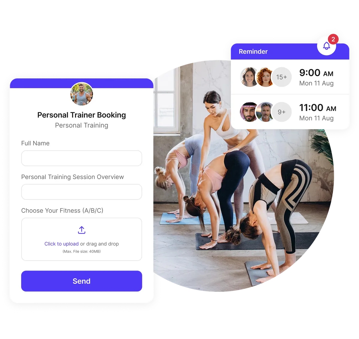 fitness coach booking software forms