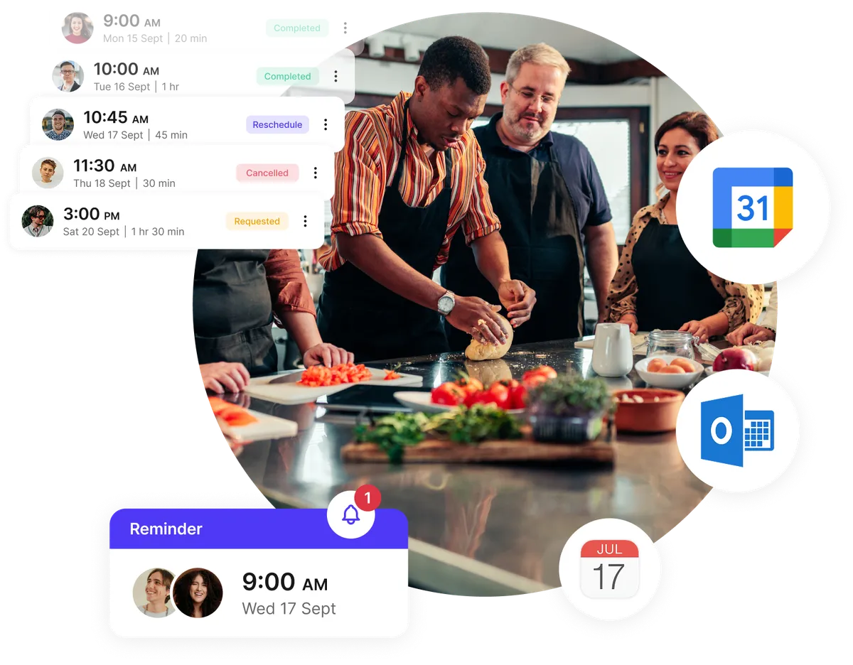 reminder tools for cooking classes