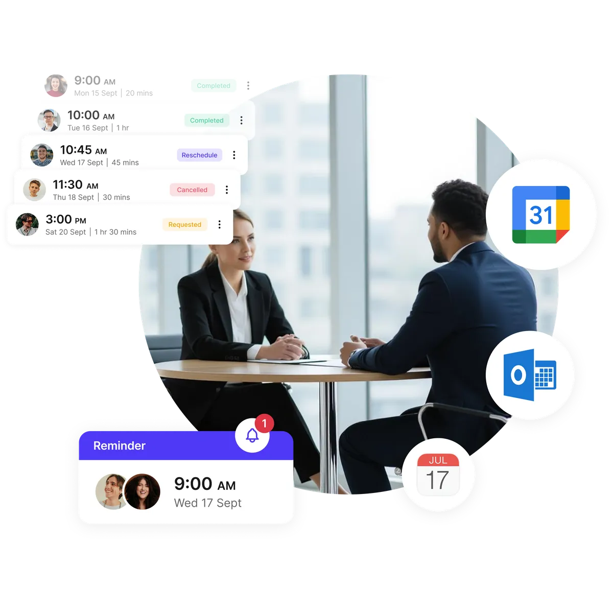 interview booking software reminders