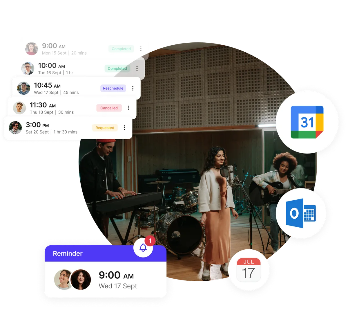 music studio reminders