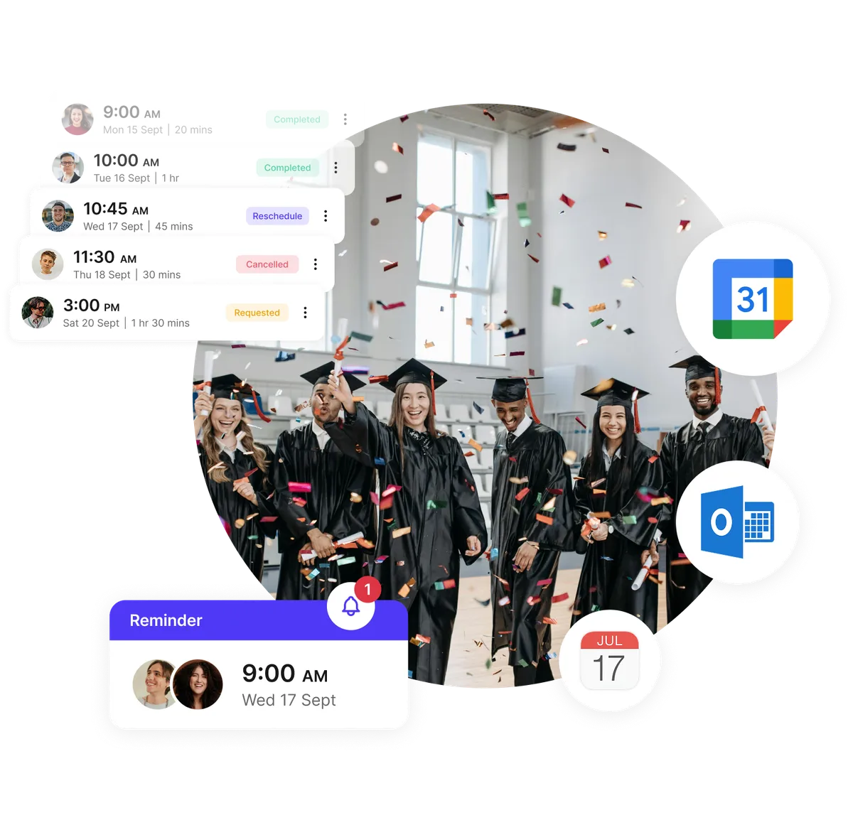 Rappels de rendez-vous universitaires