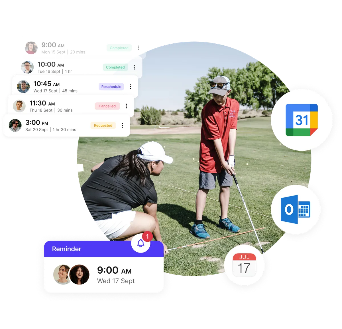 golf clinic scheduling software