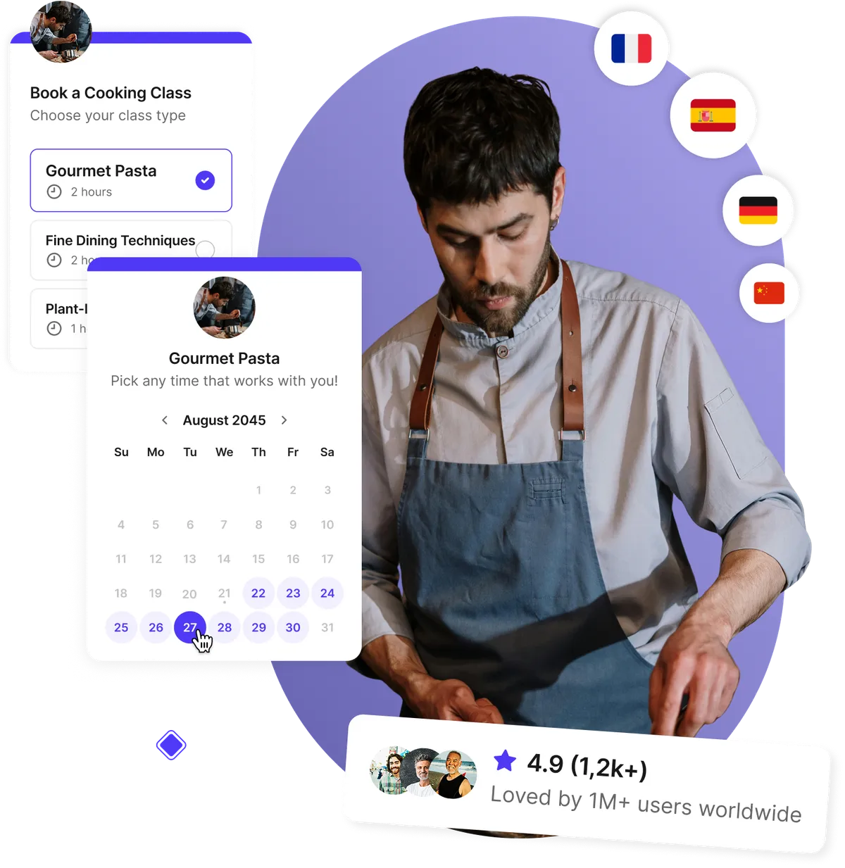 cooking class scheduling software