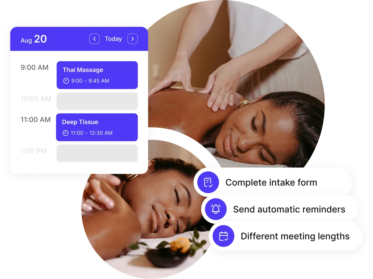 massage studio appointment software