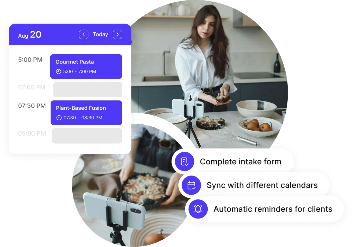 cooking class agenda management