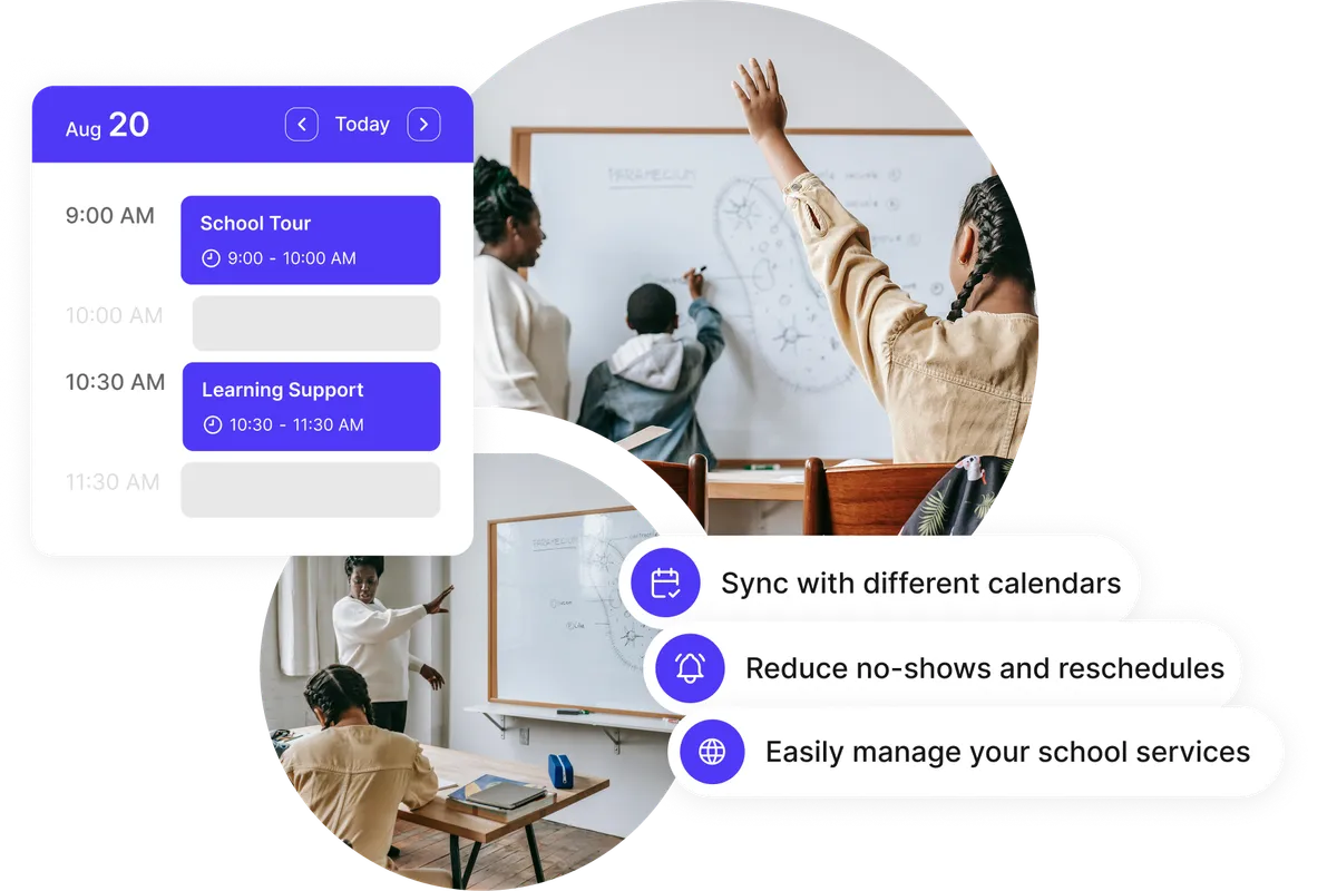 Elementary school booking system