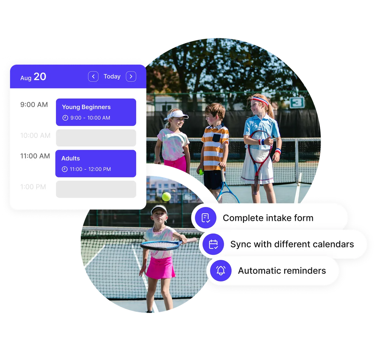 sistema de programación de pistas de tenis
